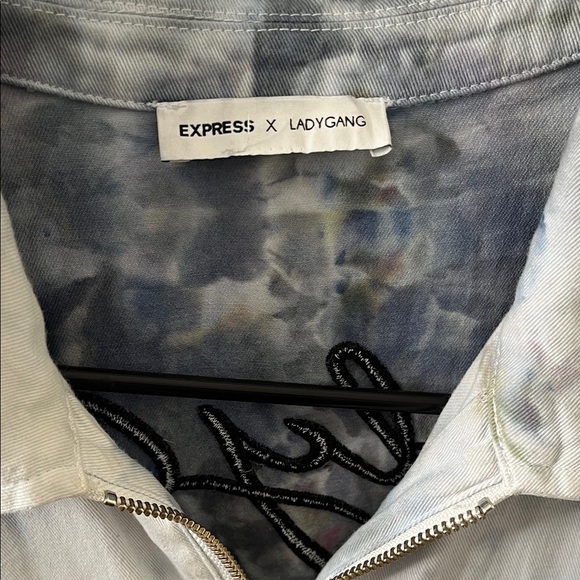 Express Blue Tie-Dye Romper - Picture 2 of 7